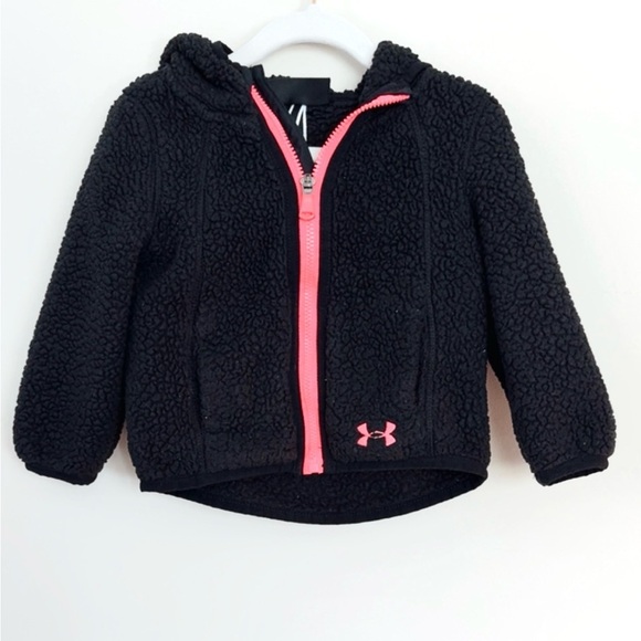 Under Armour Other - Toddler Under Armour Black Jacket with Neon Pink Details
